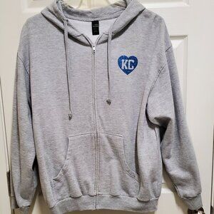 Blingy Heart KC Hoodie Sweatshirt Jacket